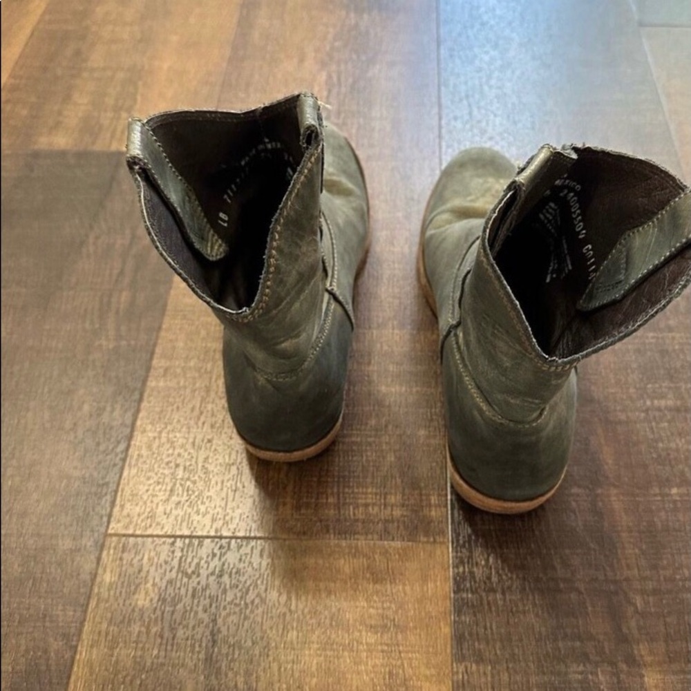 Liberty Black American Metallic Leather Cowboy Boots Size 7.5